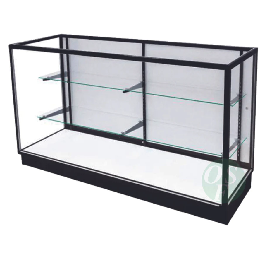 L Shaped Store Counter  Extra Vision Glass Showcases with Metal Frame  Subastral