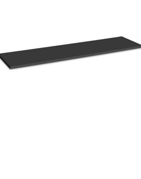 Wooden Slatwall Display Shelf-12" x 48" - Black