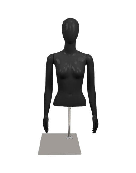Female Egghead Torso Mannequin With Metal Stand