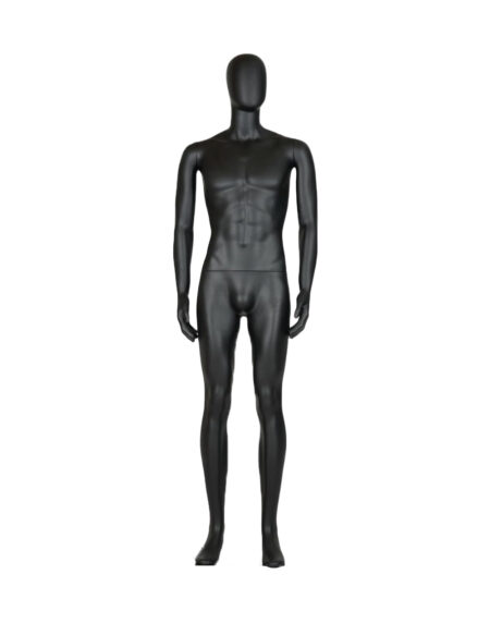 Egghead Male Full Body Mannequin Matte Black