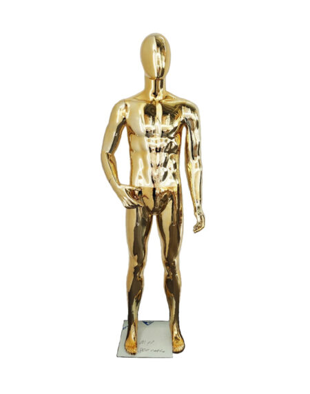 Male Full Body Mannequin Glossy Gold