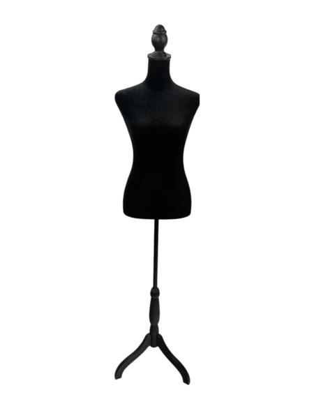 Female Torso Mannequin With Wooden Tripod Base Stand