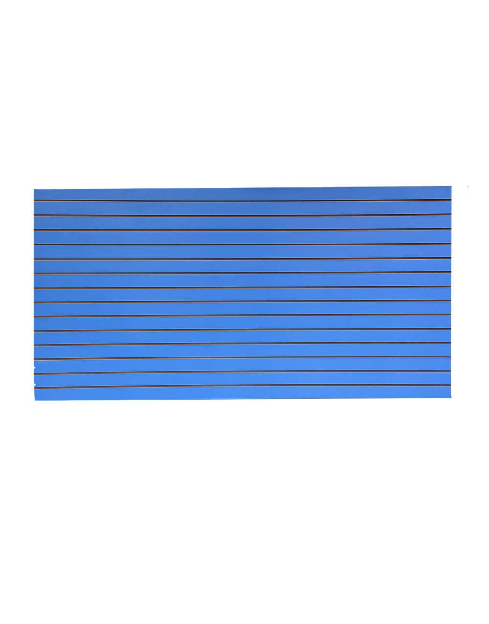 4 X 8ft Horizontal Blue Slatwall Panel