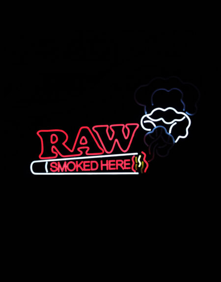 LED Neon RAW SMOKED HERE Sign