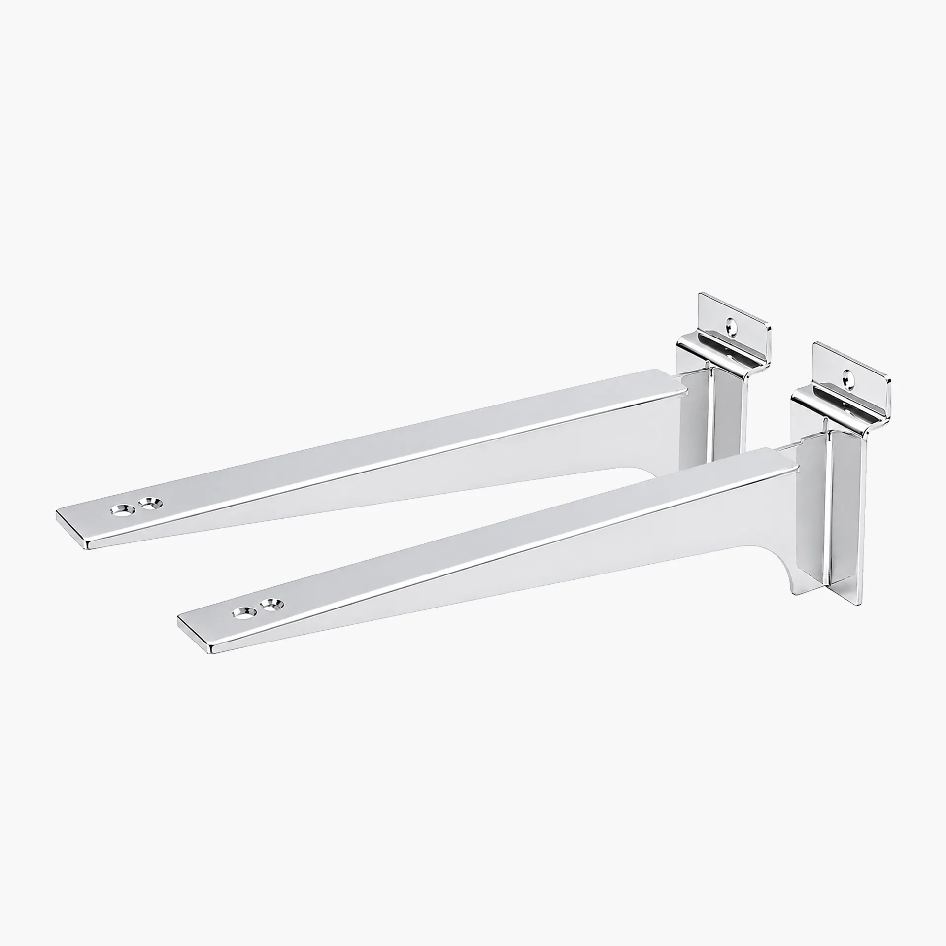 Heavy Duty Slatwall Bracket Pair For Wooden Shelves