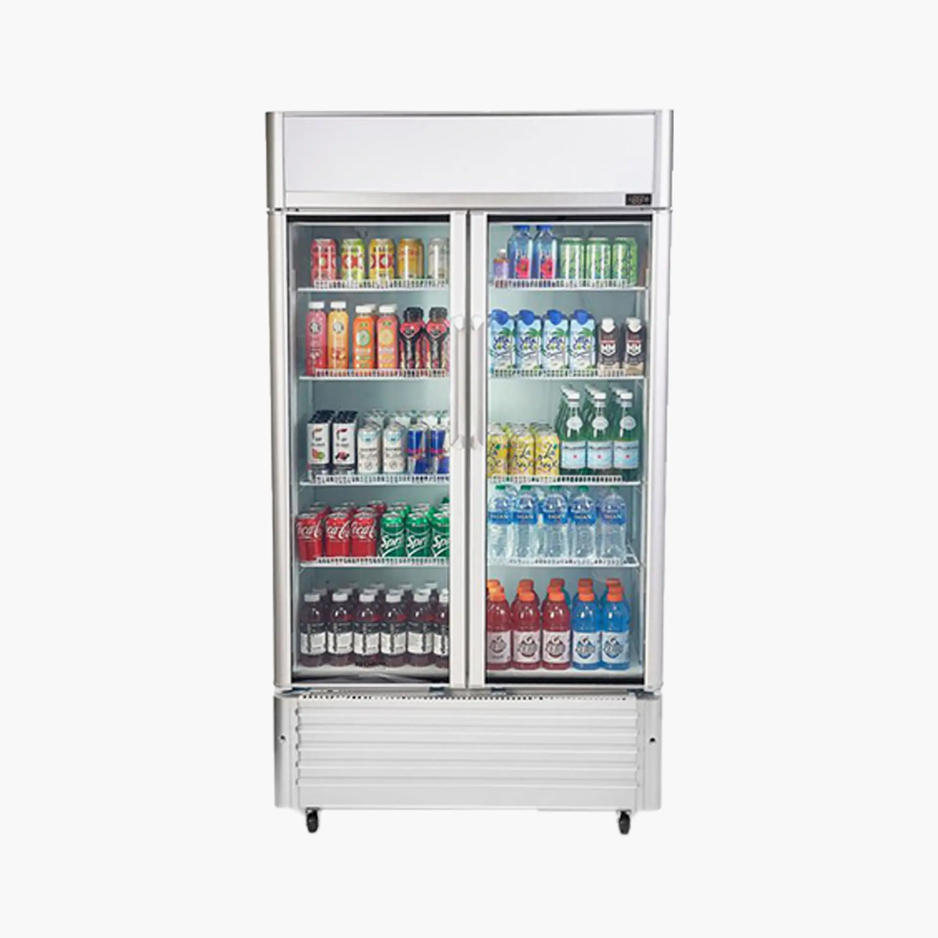 18.3 Cu. Ft. Double Glass Door Refrigerator – Silver