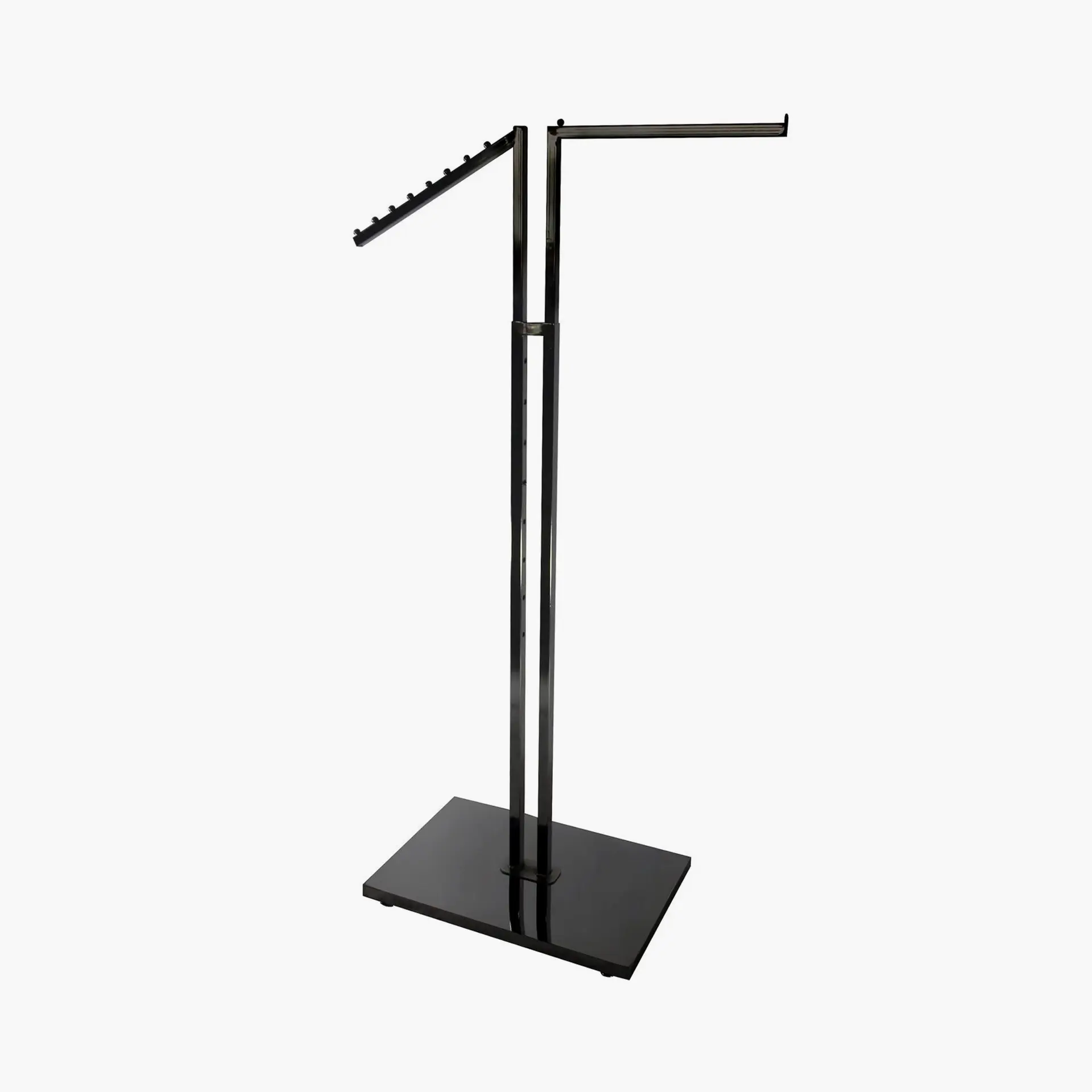 2-Way Clothing Rack with Straight and Slant Arms