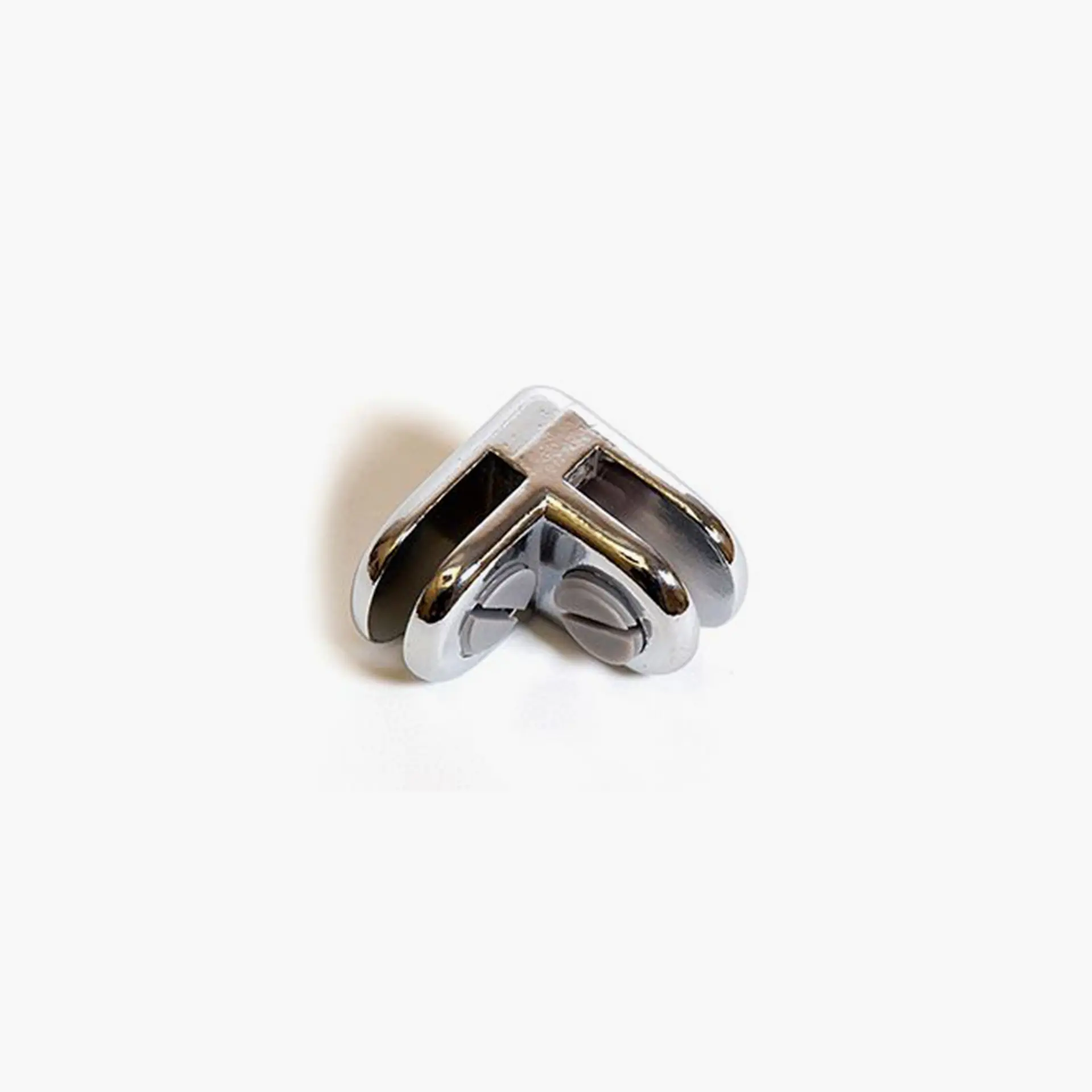 2 Way Chrome Glass Connector