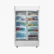 Double glass door refrigerator for commercial food and drink storage and display