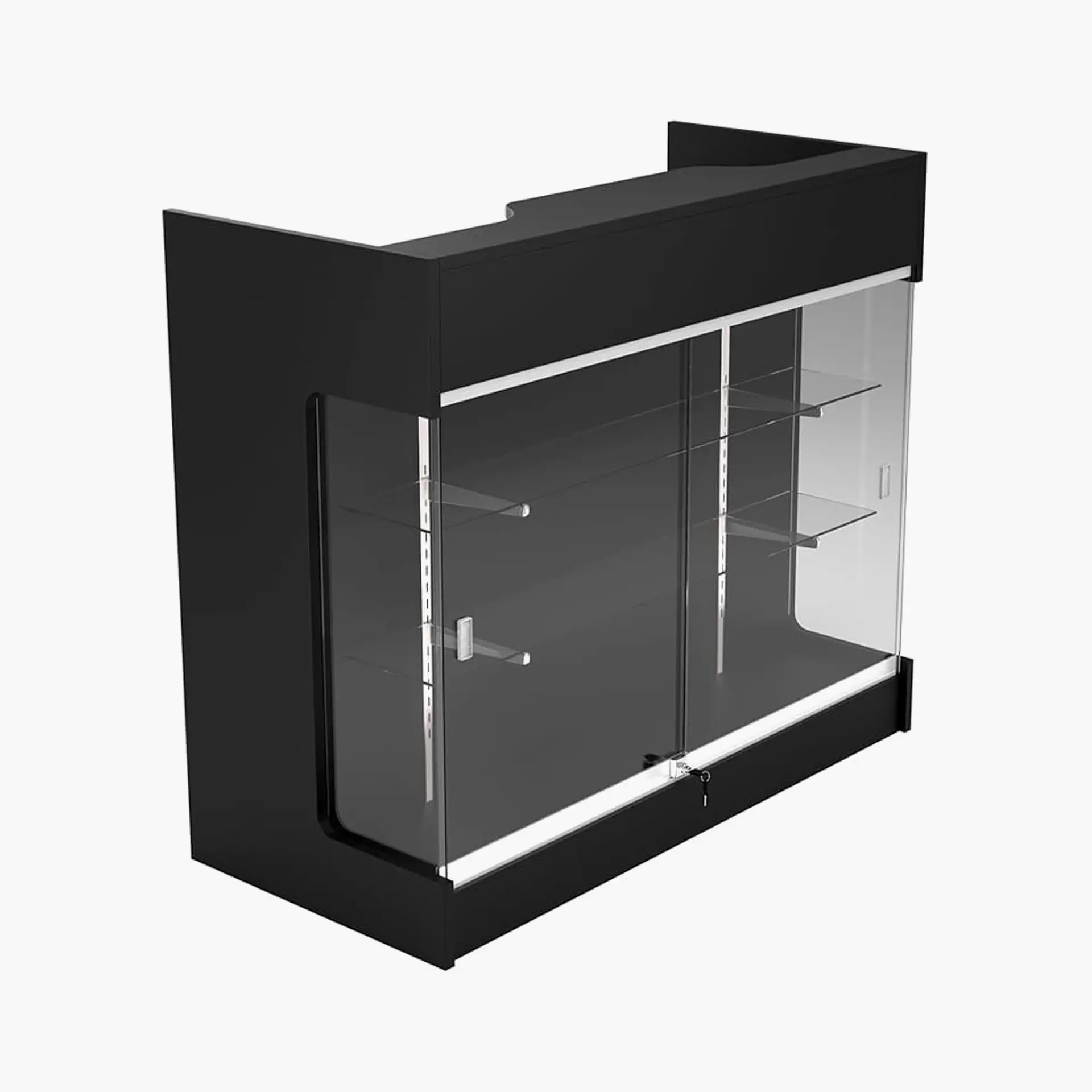 4’Ft Ledge Top Checkout Counter With Front Showcase