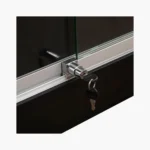 4 ft ledge top checkout counter with front showcase black(5) Black 4 ft ledge top checkout counter with front showcase for displaying merchandise at point of sale image 5