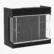 Black 4 ft ledge top checkout counter with front showcase for displaying merchandise at point of sale.