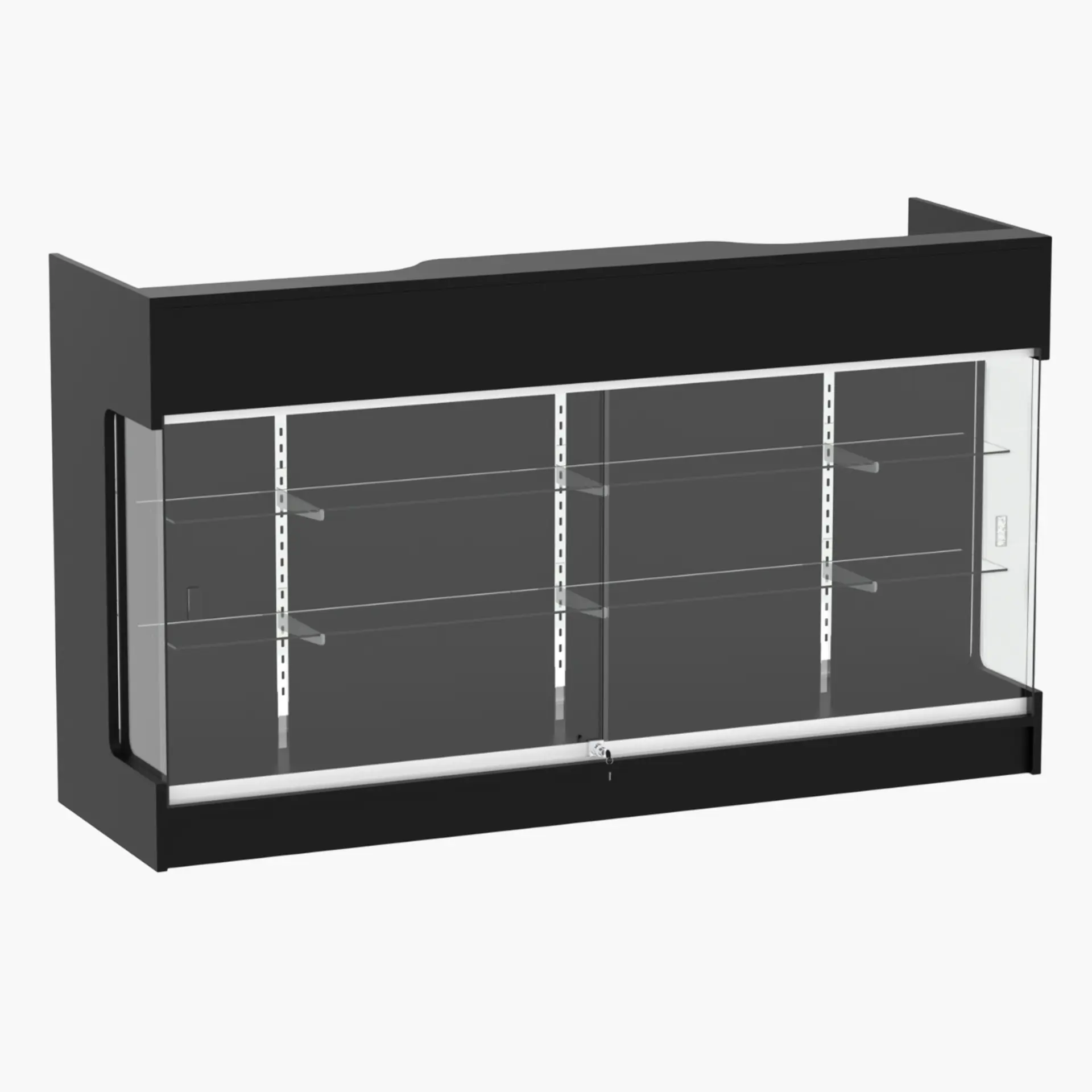 6’Ft Ledge Top Checkout Counter With Front Showcase