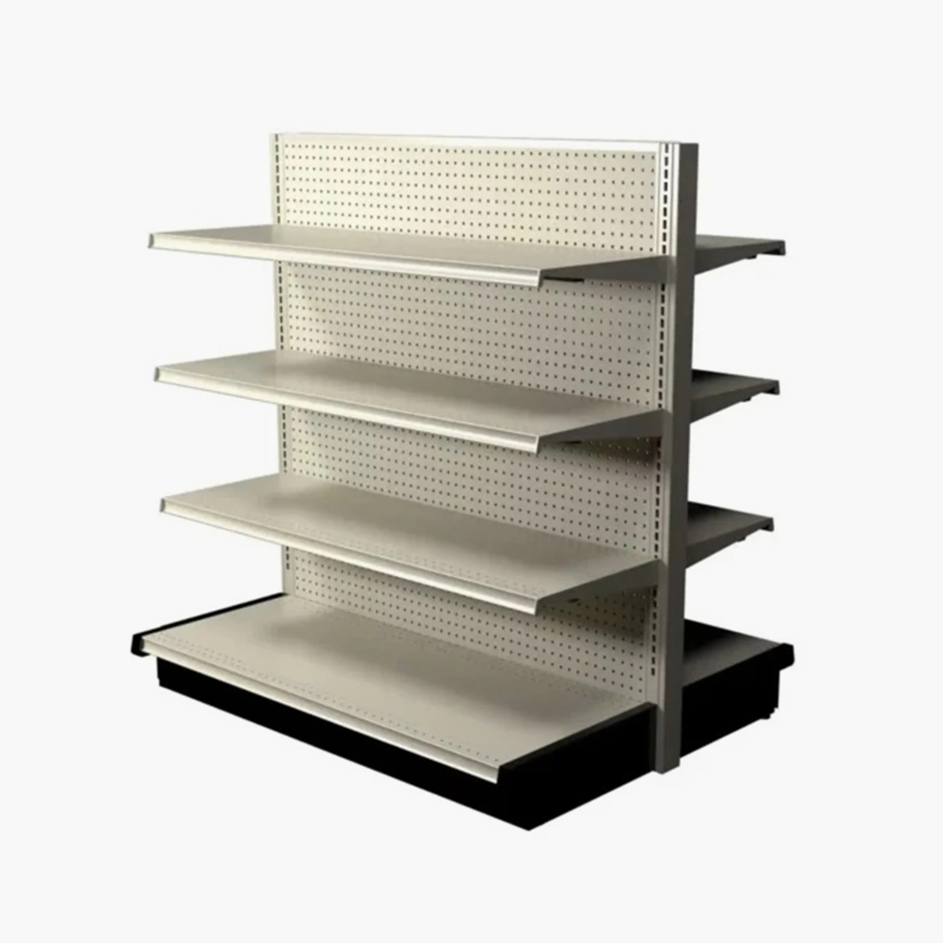 Aisle Gondola Shelving Display Unit 4 Ft Wide , 54″ High With Base Shelf