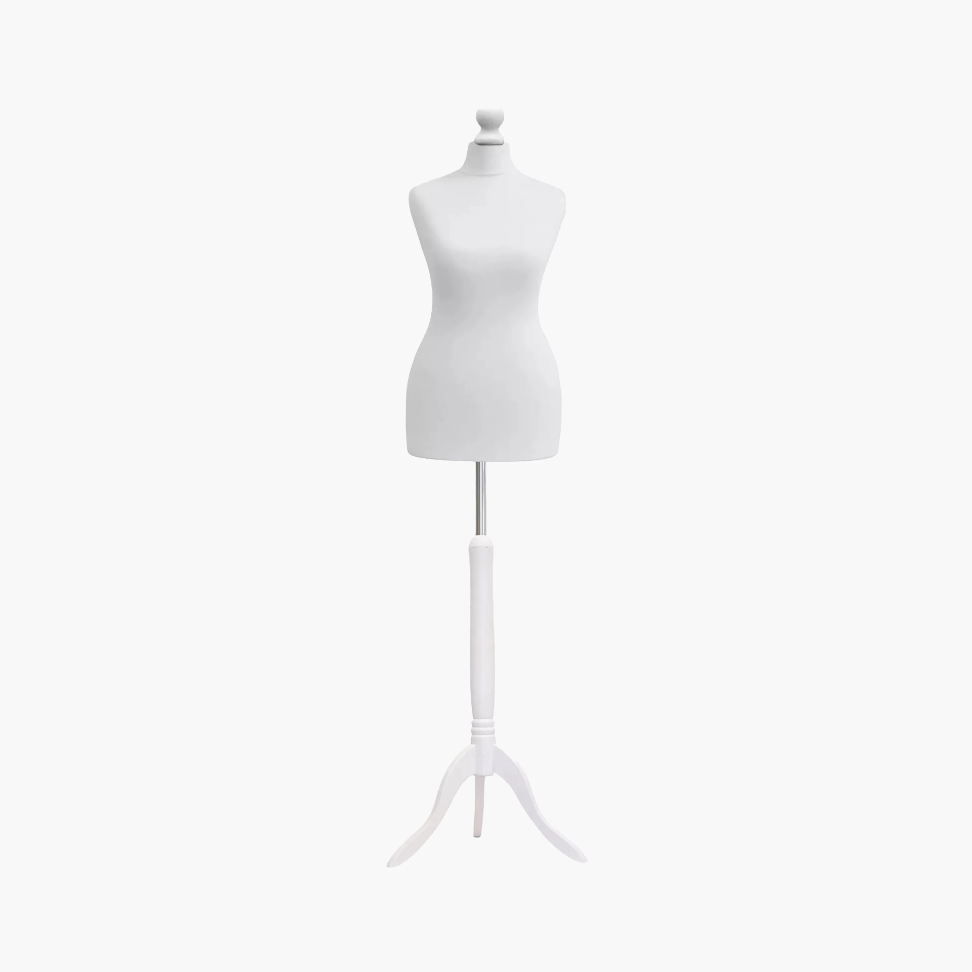 Female Mannequin Torso With Wooden Tripod Base Stand