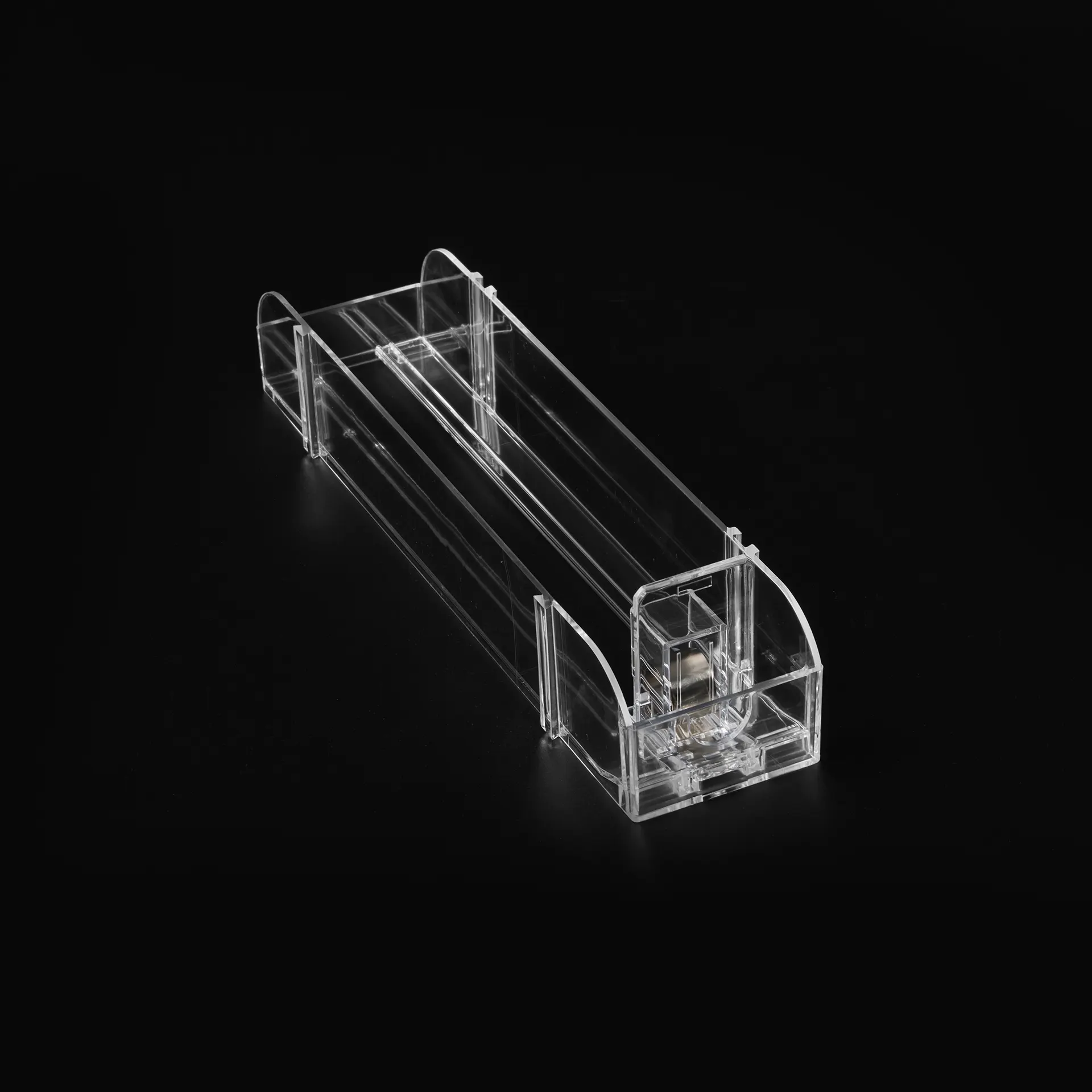 Transparent cigarette pusher shown in a display arrangement