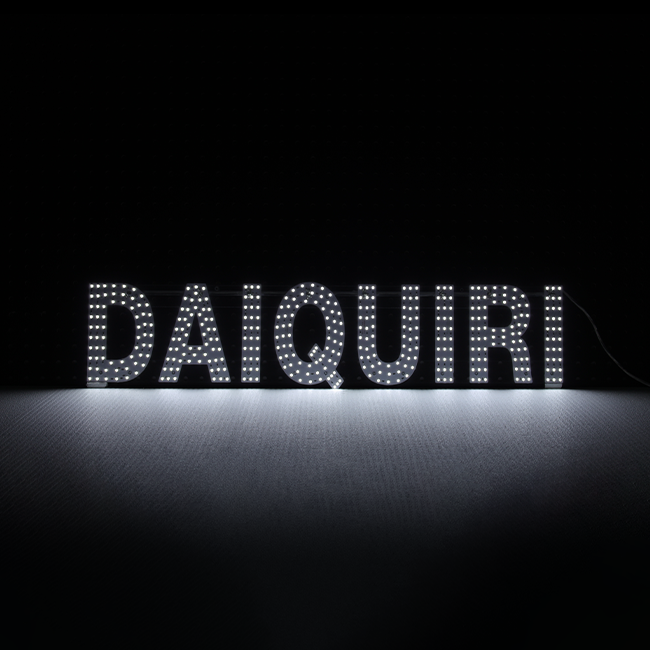 White LED Business Sign – Daiquiri