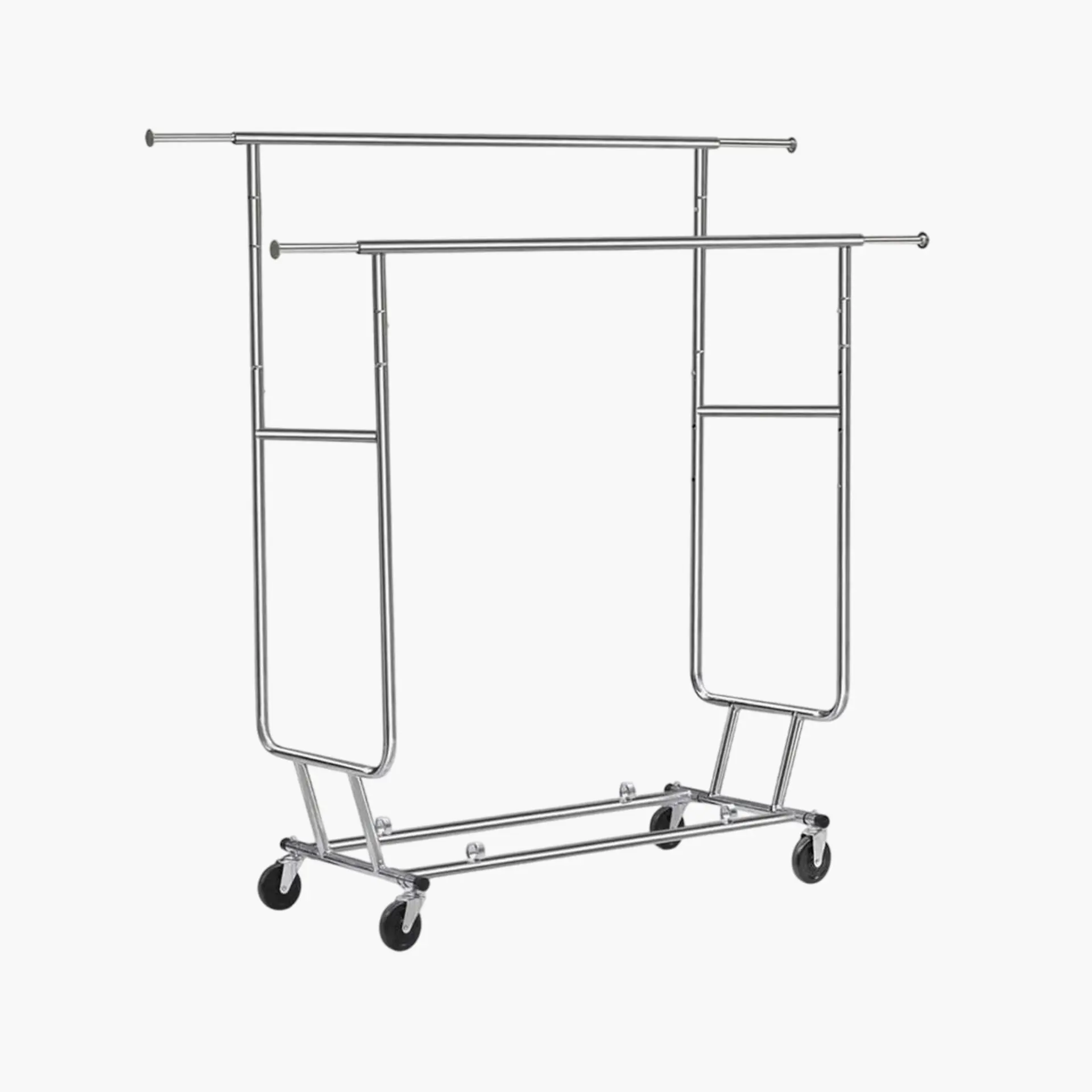 Collapsible Rolling Clothes Rack on Wheel
