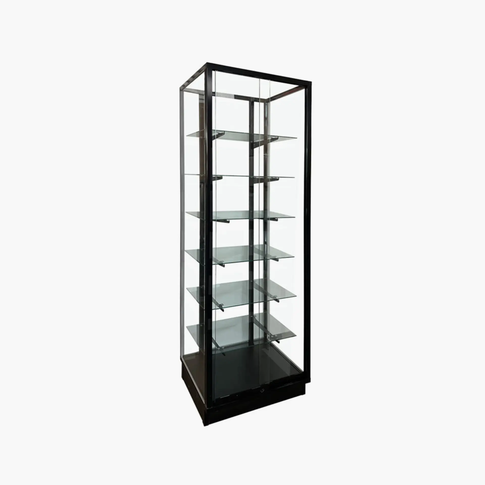 Glass Tower Display Case with Low Base