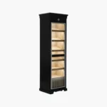 Single Door Black Cigar Humidor Cabinet