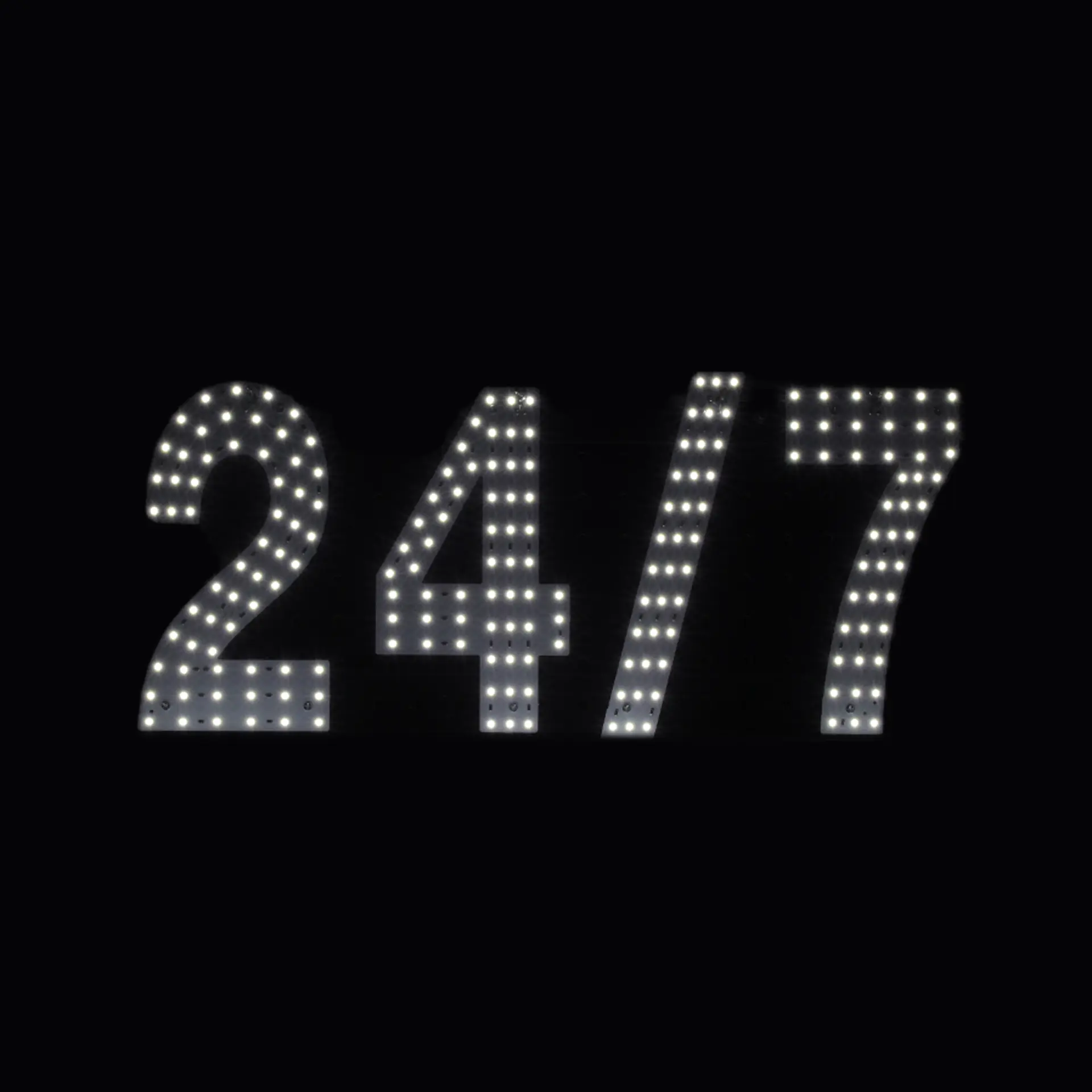 White LED Business Sign – 24/7