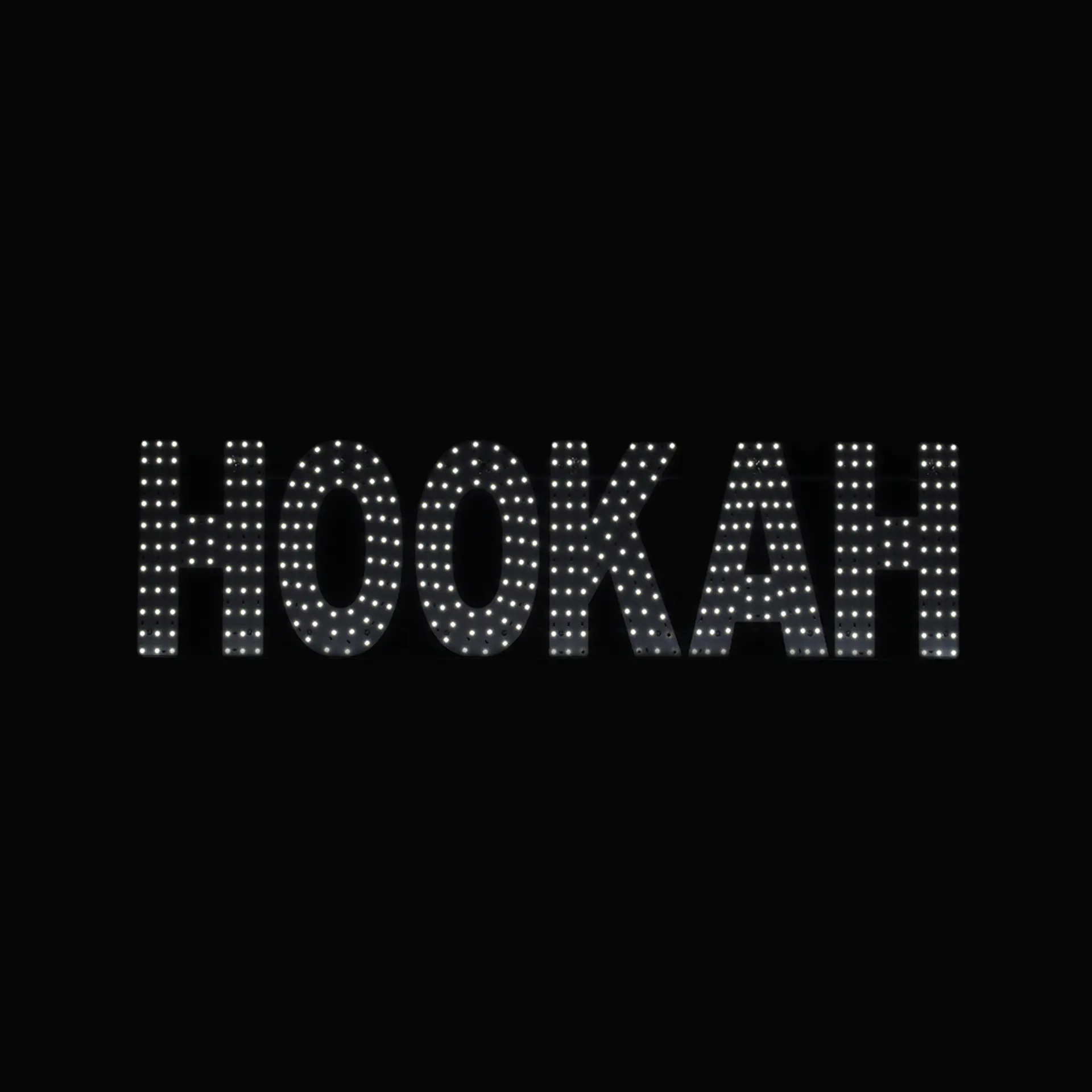 White LED Business Sign – Hookah