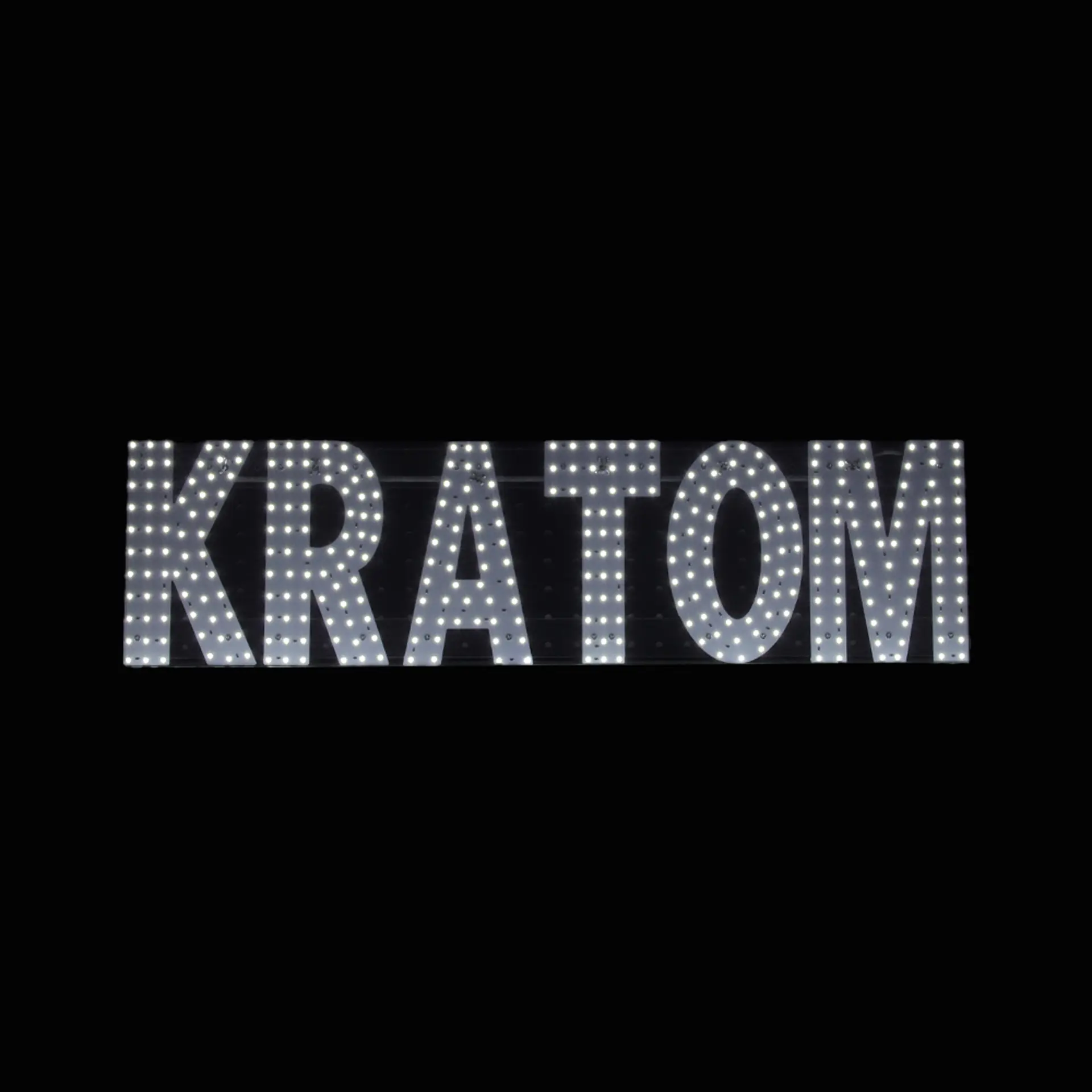 White LED Business Sign – Kratom