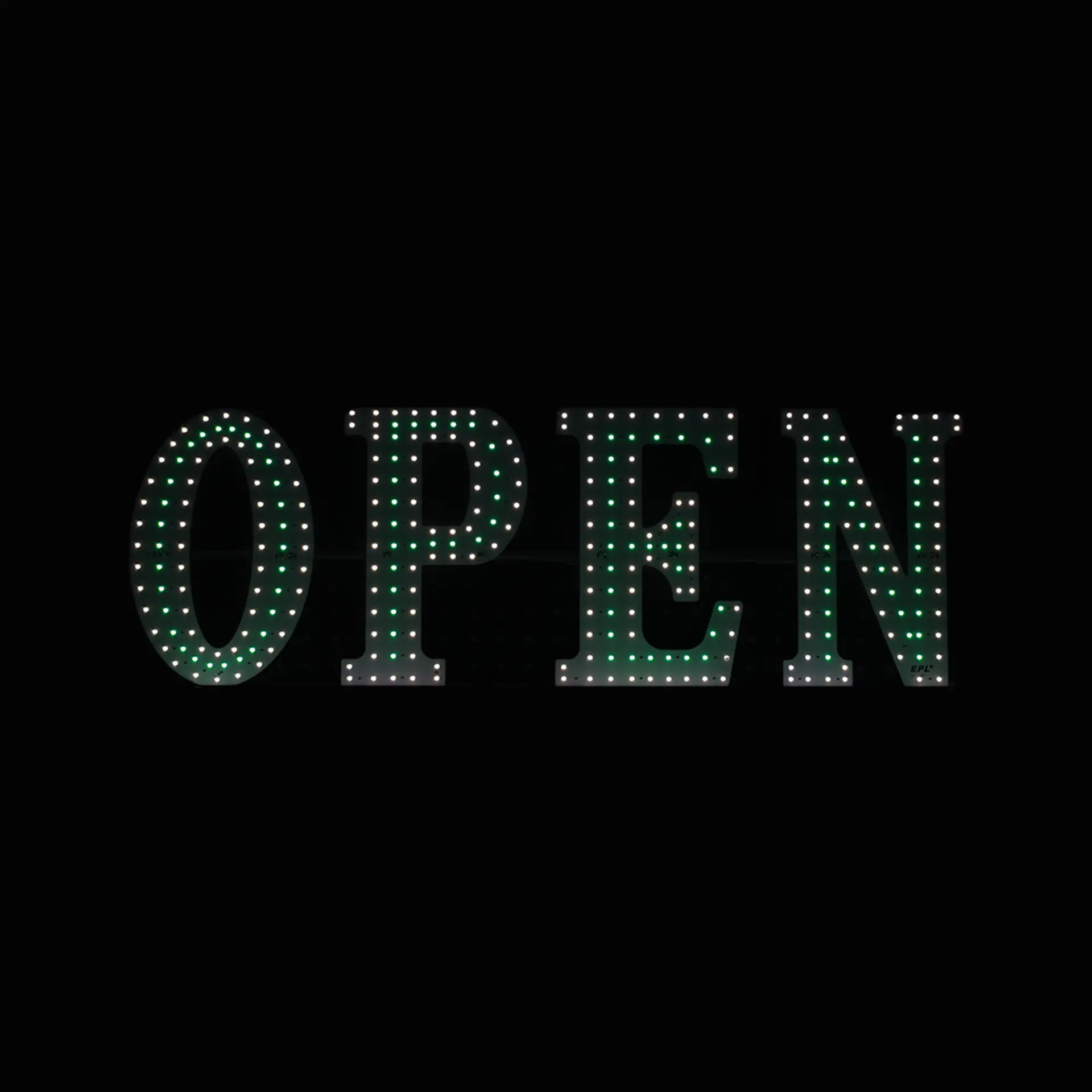 Green LED Business Sign – Open