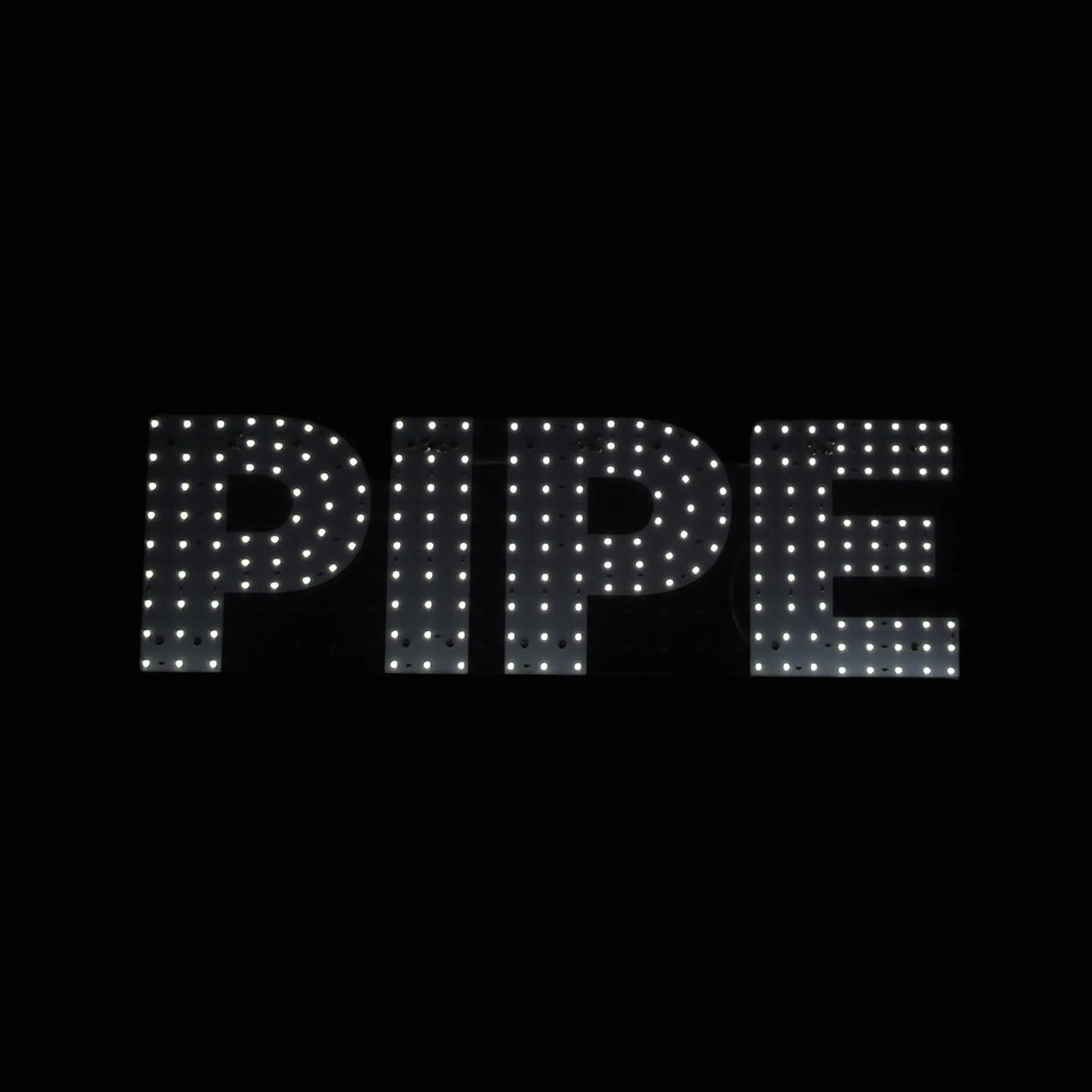White LED Business Sign – Pipe