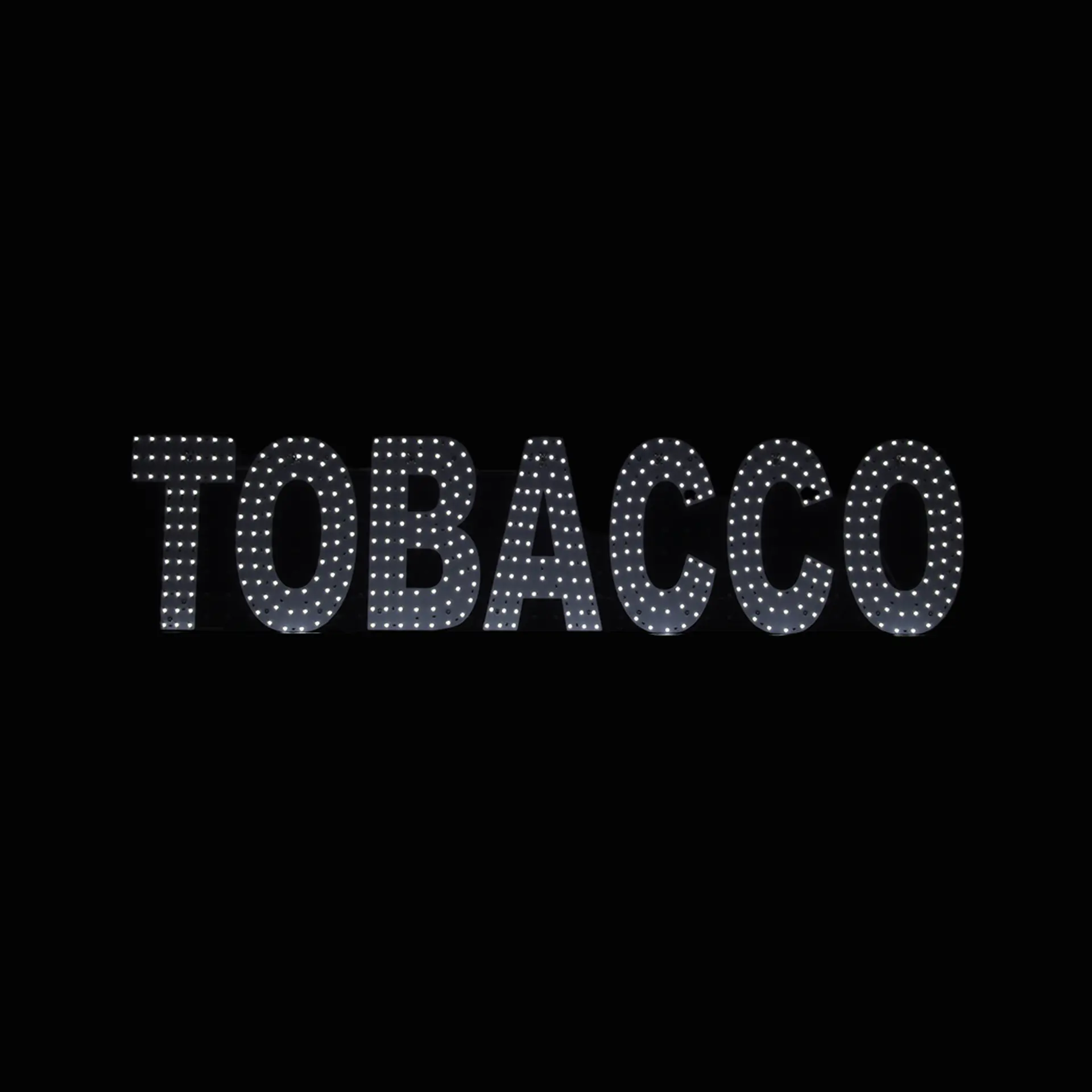 White LED Business Sign – Tobacco