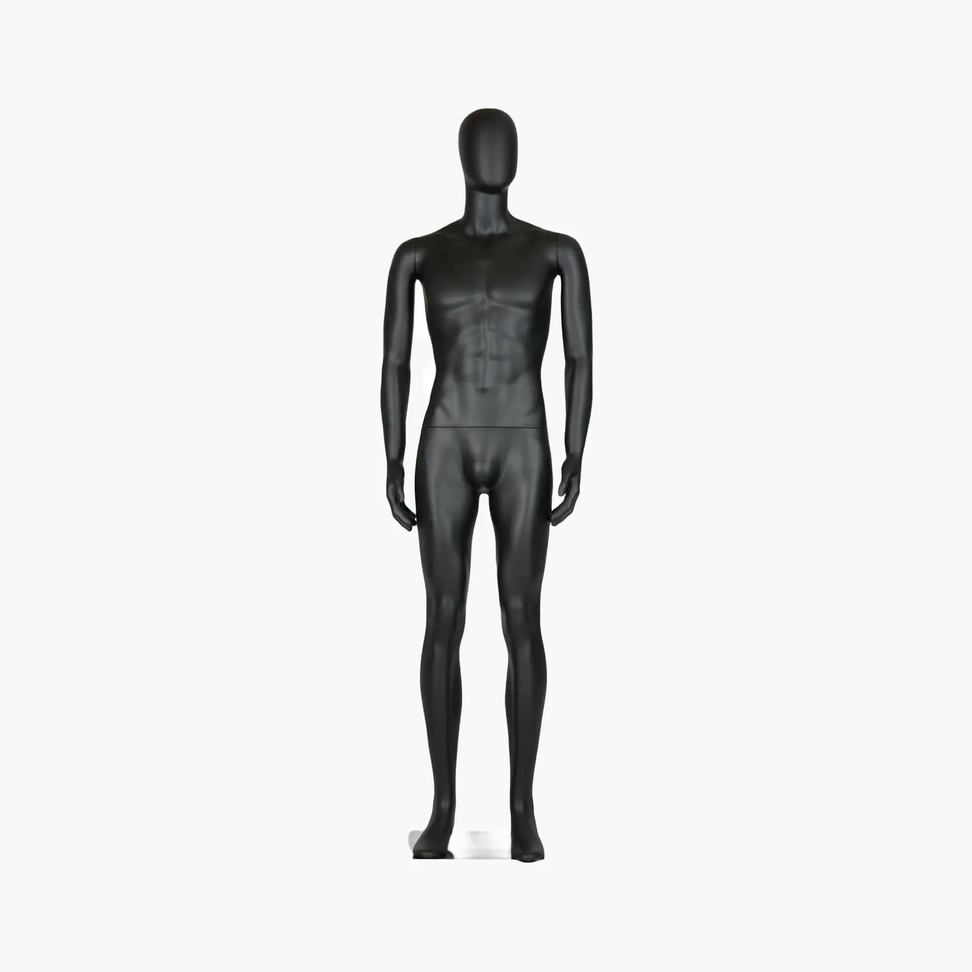 Egghead Male Full Body Matte Black Mannequin