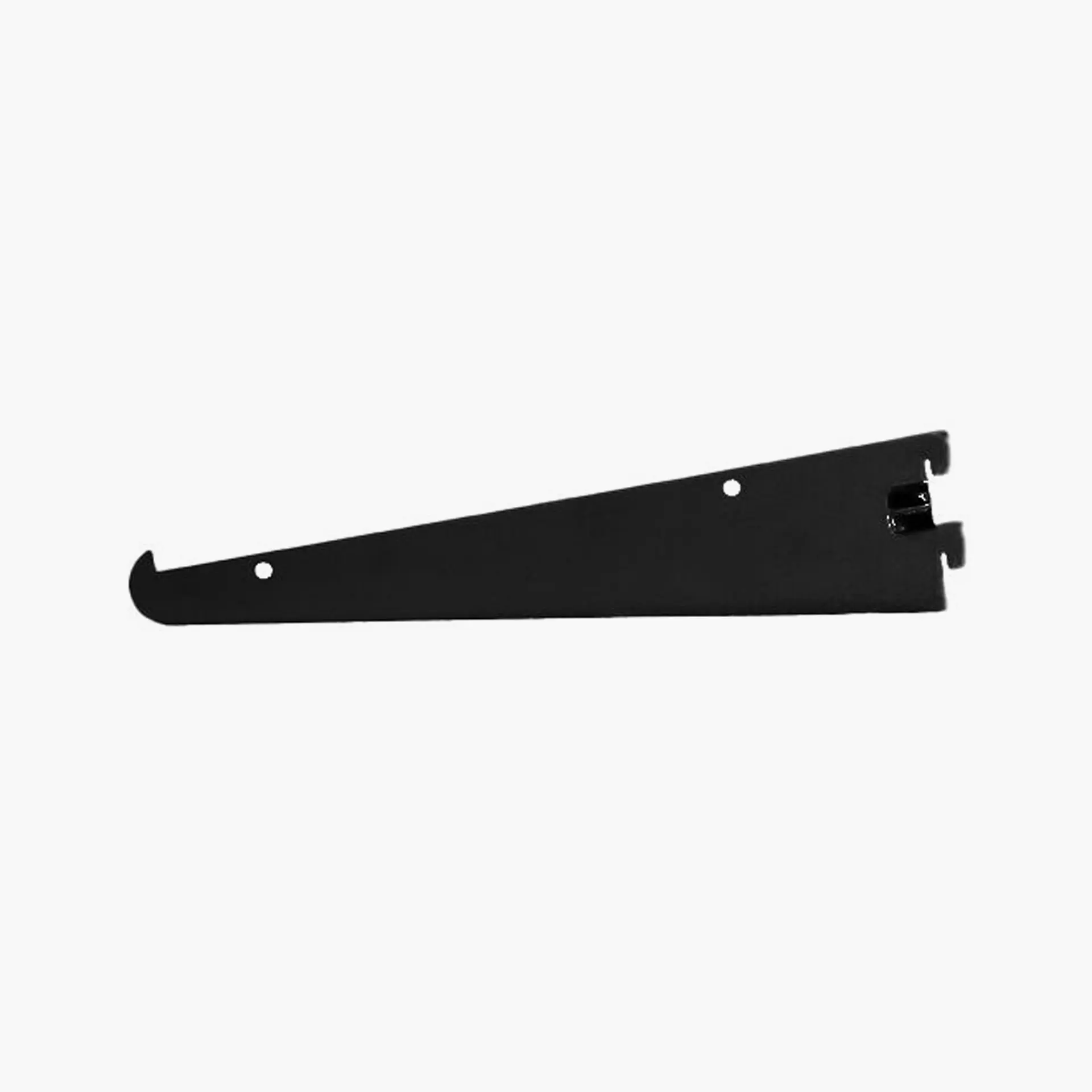 Metal shelf brackets for slatwall