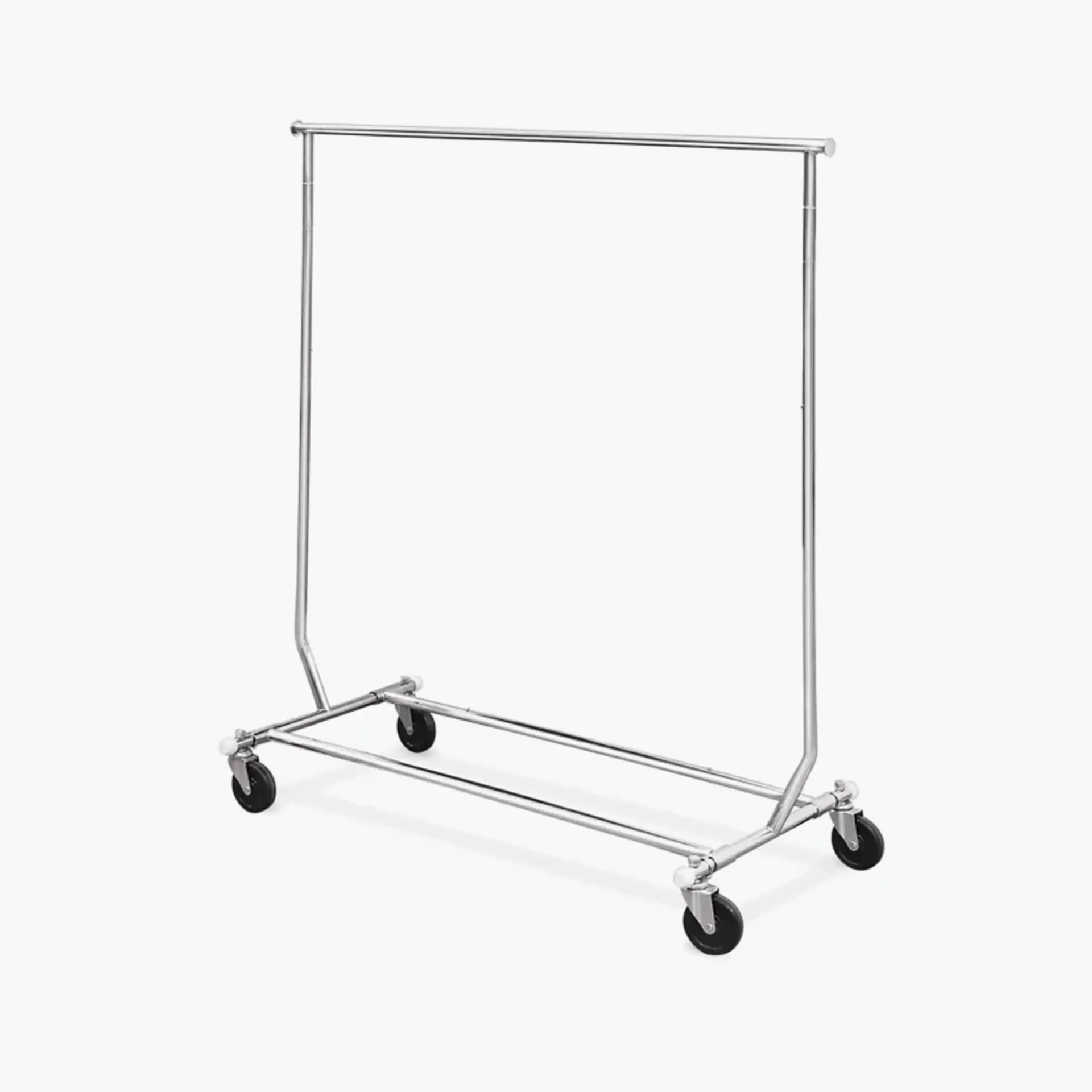 Single Clothes Rack With Rolling Wheels
