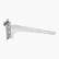 Heavy duty slatwall shelf bracket pair for supporting wooden display shelves