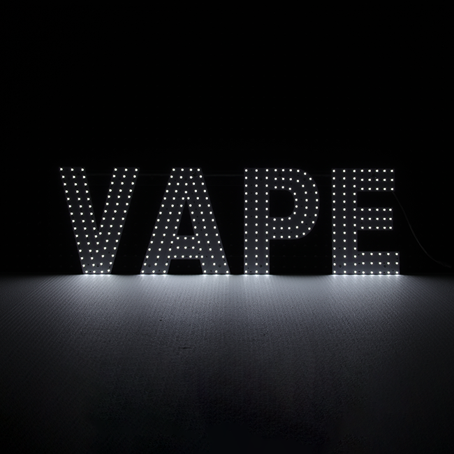 White LED Business Sign – Vape