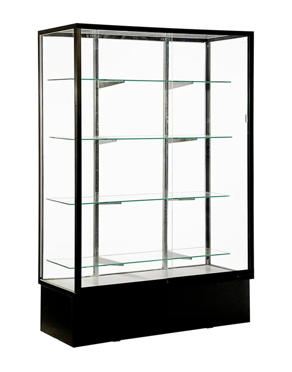 Glass display case for showcasing jewelry, collectibles, and retail products