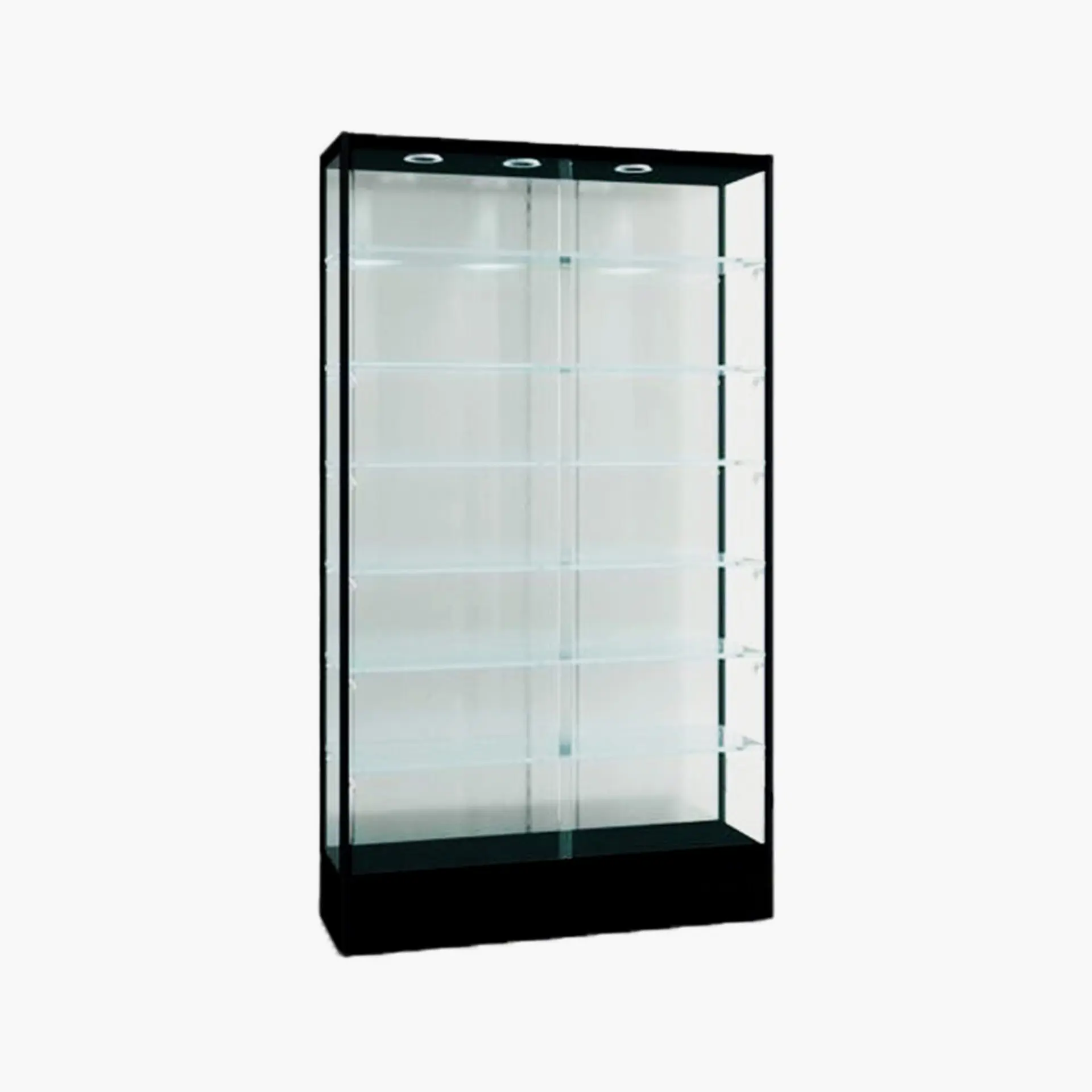Wall Display Case – Extra Vision Glass Showcase with Spotlights