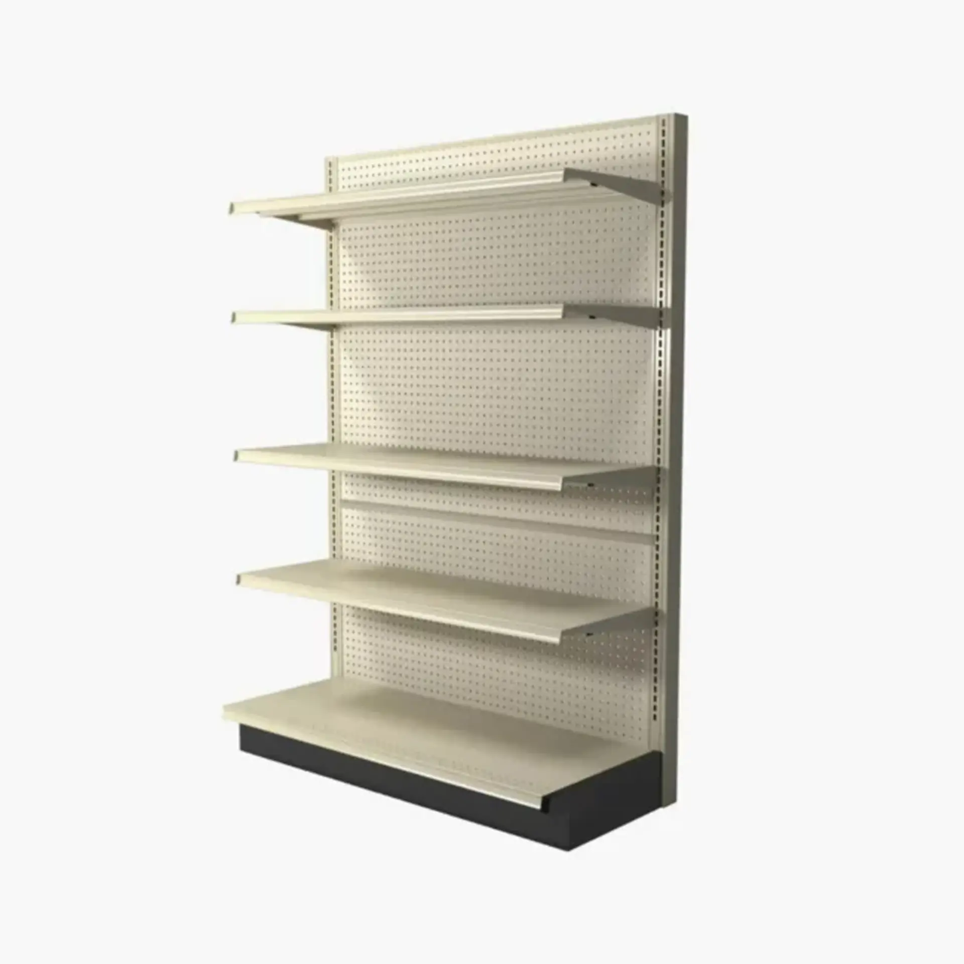 Wall Gondola Shelving Display Unit 4Ft Wide & 6 Ft High With Base Shelf