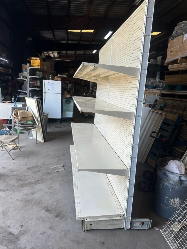 Wall Gondola Shelving Display Unit 4Ft Wide & 6 Ft High With Base Shelf - Image 4