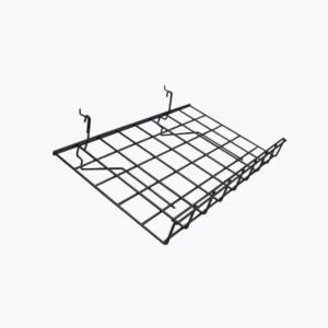 Wire Slanted shelf display for showcasing products in retail stores