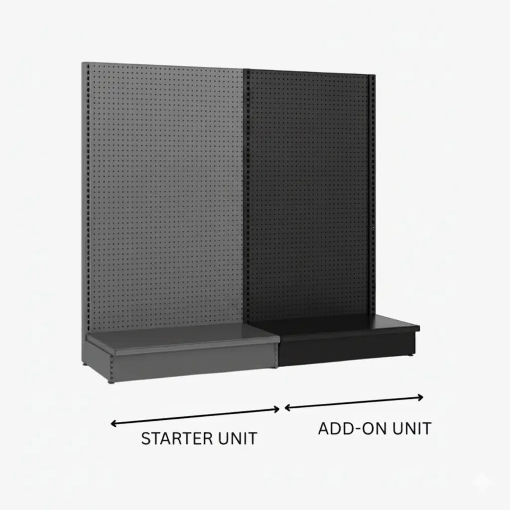 Black Wall Gondola Add-On Unit