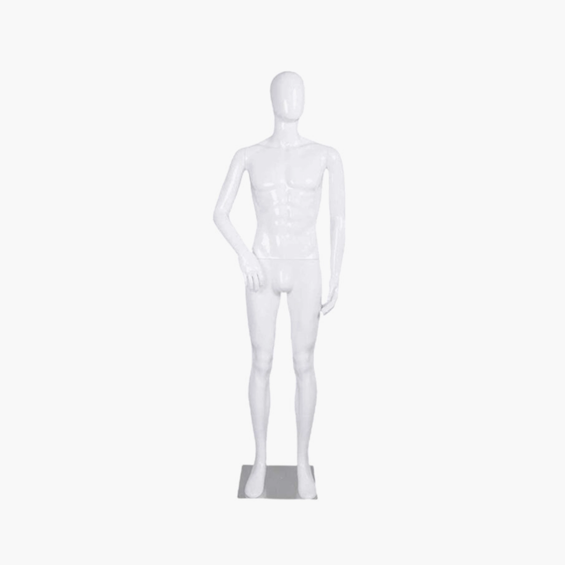 Egghead Male Full Body Mannequin Gloss white skin tone