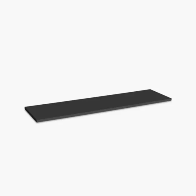 Wooden slatwall display shelf for organizing and showcasing products in retail stores