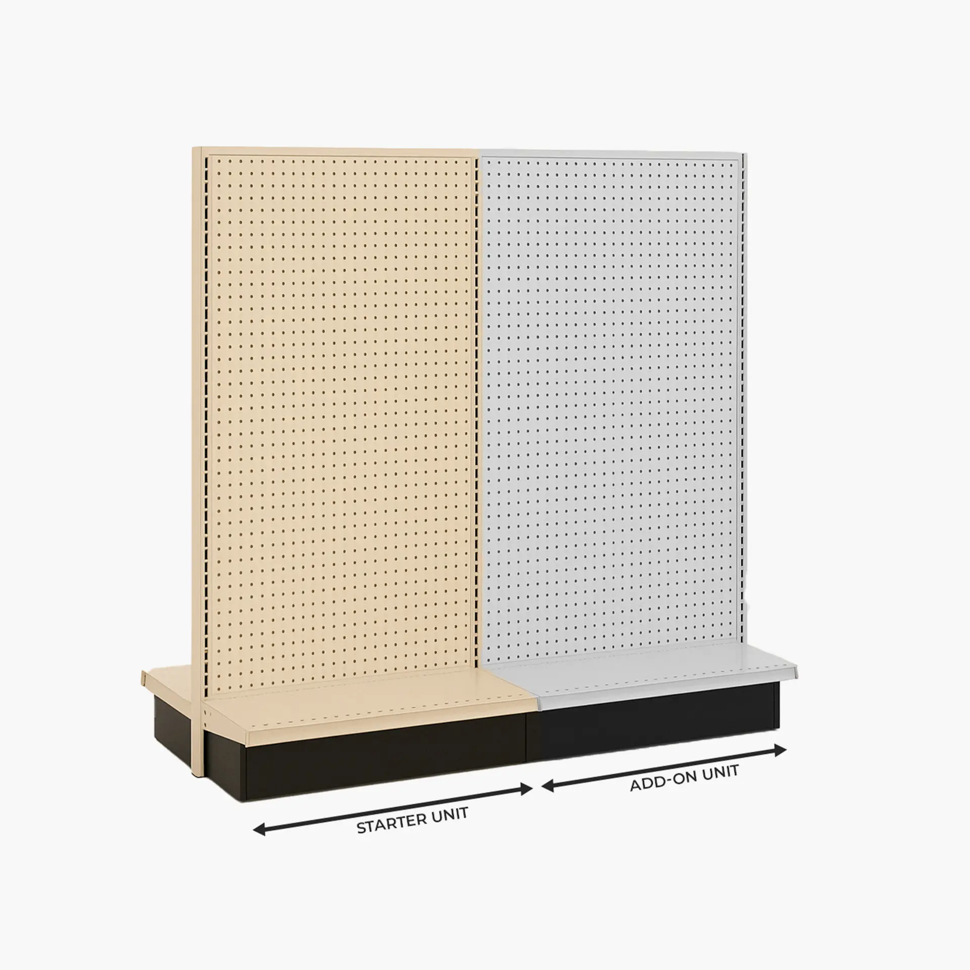 Beige Aisle Gondola Starter Unit