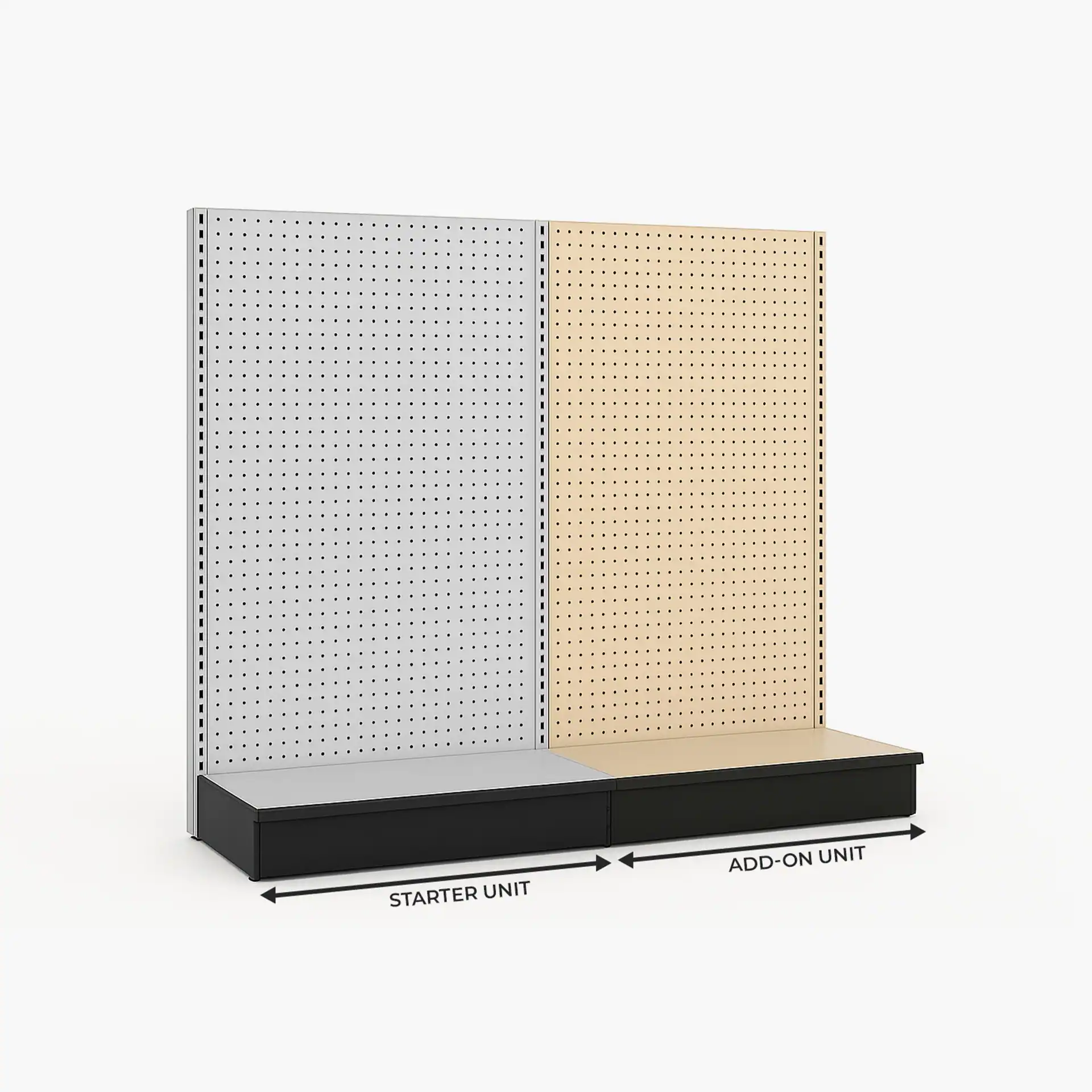 Beige Wall Gondola Add-On Unit