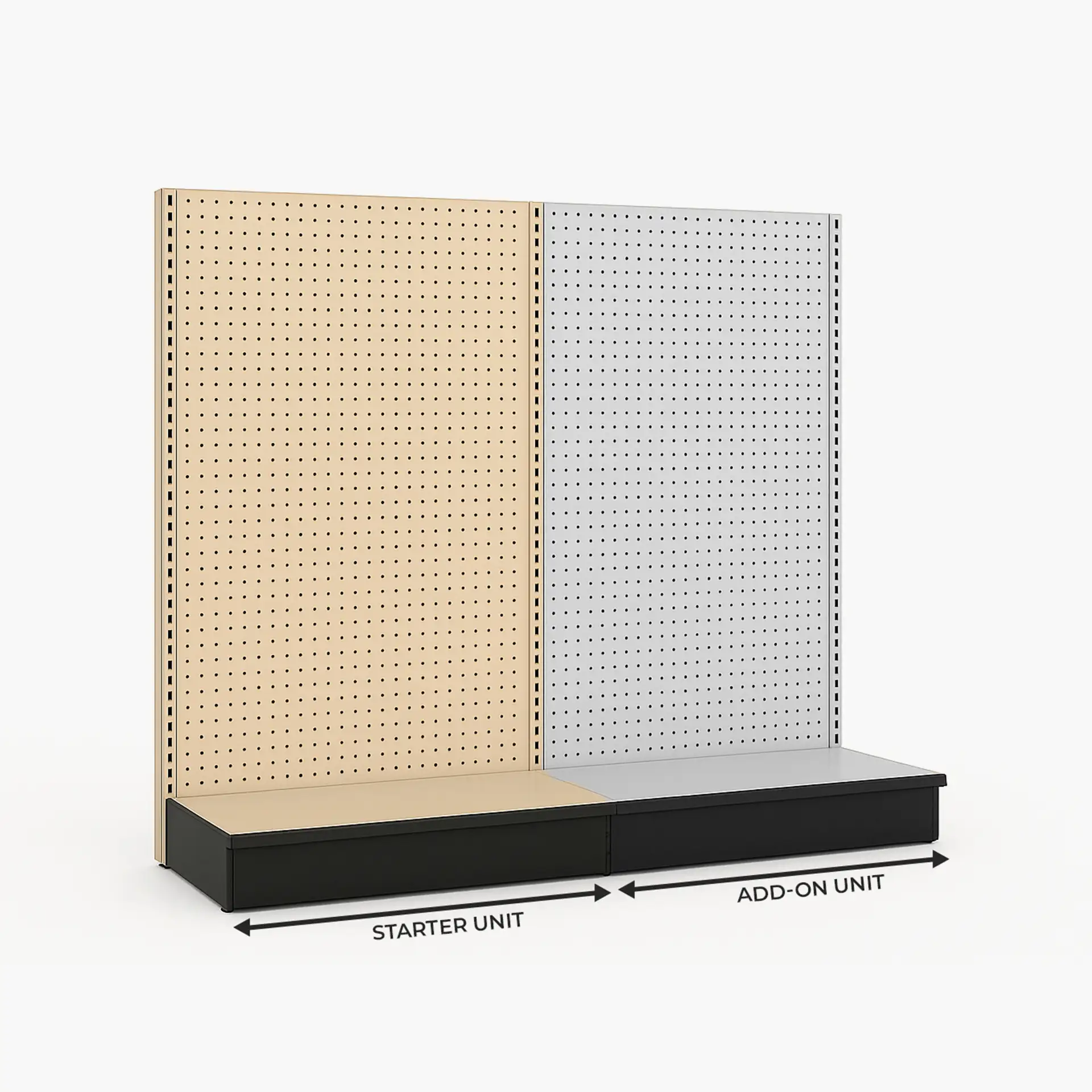 Beige Wall Gondola Starter Unit