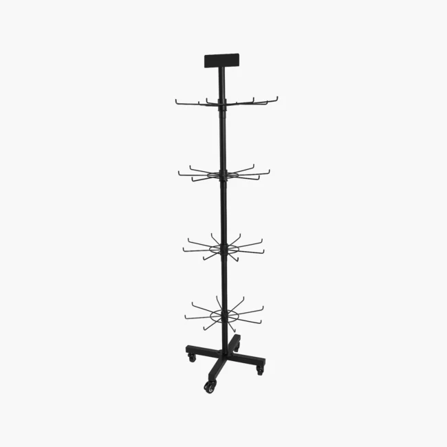 Display Stand Features Heavy Duty 4 Tier Spinning Display Stand - King Store Fixtures