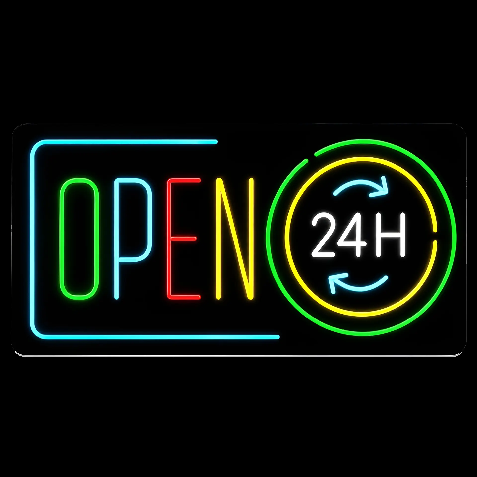 OPEN 24 H Neon LED Sign