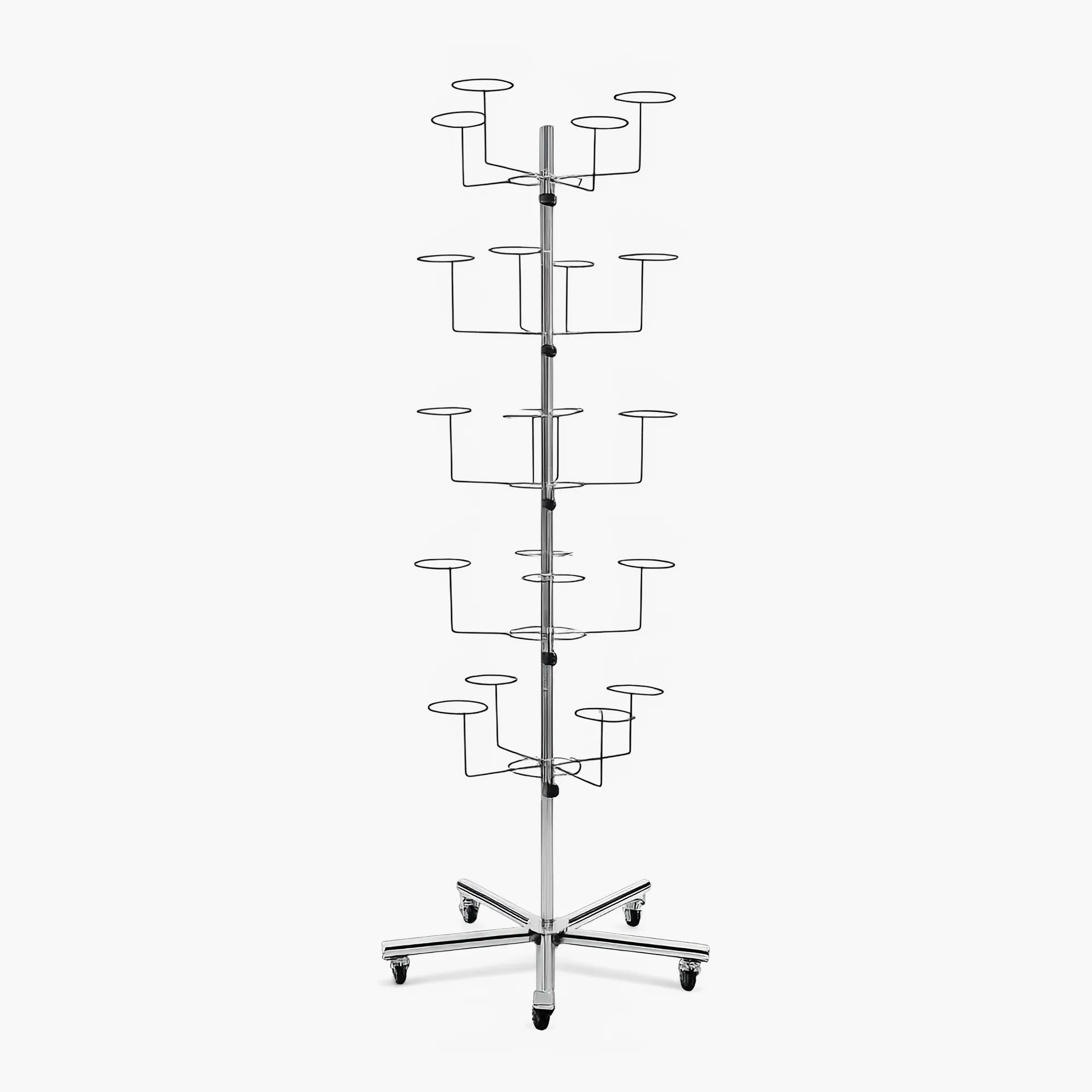5 Tier Cowboy Hat Display With Wheels