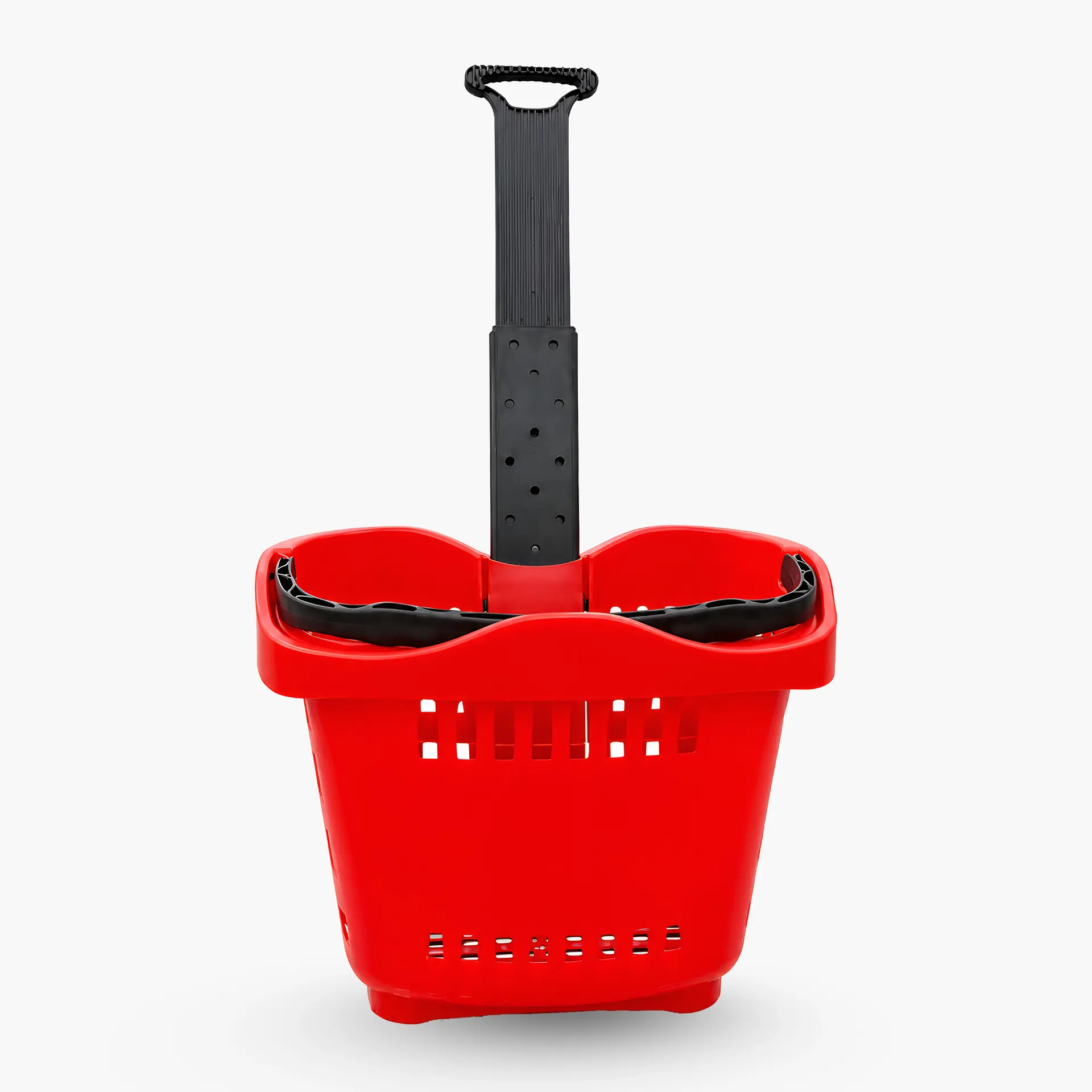 Plastic Shopping Basket With Wheels